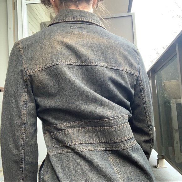 Vintage Y2K Acid Wash Jacket Dress With Belt - Picture 4 of 4